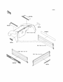 Decals - Blue Diagram and Parts List for KAF400-DBF 2011 Kawasaki 