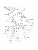 Air Cleaner Diagram and Parts List for KAF400-DBF 2011 Kawasaki 