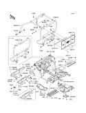 Guards/Cab Frame Diagram and Parts List for KAF400-DCF 2012 Kawasaki 