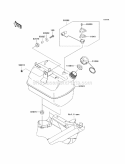 Fuel Tank Diagram and Parts List for KAF400-DCF 2012 Kawasaki 
