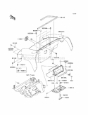 Front Box Diagram and Parts List for KAF400-DCF 2012 Kawasaki 