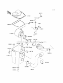 Air Cleaner Diagram and Parts List for KAF400-EBF 2011 Kawasaki 