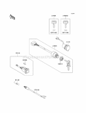 Ignition Switch Diagram and Parts List for KAF400-ABF 2011 Kawasaki 
