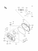 Converter Cover Diagram and Parts List for KAF400-ABF 2011 Kawasaki 