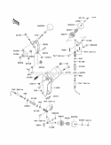 Shift Levers Diagram and Parts List for KAF400-ABF 2011 Kawasaki 