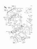 Frame Fittings - Front Diagram and Parts List for KAF400-ECF 2012 Kawasaki 