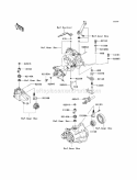 Gear Change Mechanism Diagram and Parts List for KAF400-ABF 2011 Kawasaki 