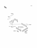 Decals Red Diagram and Parts List for KAF620-A2  Kawasaki 