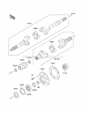 Drive Shaft-Rear Diagram and Parts List for KAF620-A5  Kawasaki 