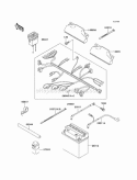 Chassis Electrical Equipment Diagram and Parts List for KAF620-A6  Kawasaki 