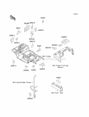 Labels Diagram and Parts List for KAF620-A6  Kawasaki 