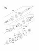 Drive Shaft-Rear Diagram and Parts List for KAF620-A6  Kawasaki 