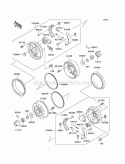 Front Hubs/Brakes Diagram and Parts List for KAF620-A6  Kawasaki 