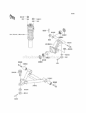 Front Suspension Diagram and Parts List for KAF620-A6  Kawasaki 