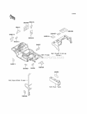 Labels Diagram and Parts List for KAF620-B6  Kawasaki 