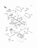 Chassis Electrical Equipment Diagram and Parts List for KAF620-B6  Kawasaki 