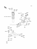 Front Suspension Diagram and Parts List for KAF620-B6  Kawasaki 