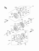 Front Hubs/Brakes Diagram and Parts List for KAF620-B6  Kawasaki 