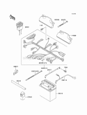 Chassis Electrical Equipment Diagram and Parts List for KAF620-C5  Kawasaki 