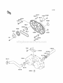 Converter Cover/Drive Belt Diagram and Parts List for KAF620-B4  Kawasaki 