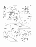 Radiator Diagram and Parts List for KAF620-C5  Kawasaki 