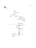 Gear Change Mechanism Diagram and Parts List for KAF620-C6  Kawasaki 