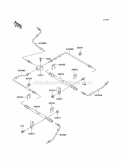 Brake Piping Diagram and Parts List for KAF620-B6  Kawasaki 