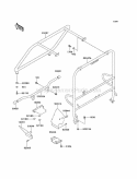 Guards/Cab Frame Diagram and Parts List for KAF620-C6  Kawasaki 