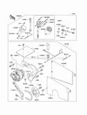Part Location Diagram of 11048-1243 Kawasaki Bracket, Engine, Lower