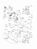 Radiator Diagram and Parts List for KAF620-C6  Kawasaki 