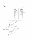 Shock Absorbers Diagram and Parts List for KAF620-C6  Kawasaki 