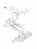 Valves/Camshafts Diagram and Parts List for KAF620-C6  Kawasaki 