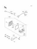 Accessory Taillight Diagram and Parts List for KAF620-B2  Kawasaki 