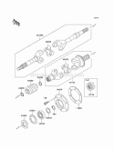 Drive Shaft-Rear Diagram and Parts List for KAF620-E3  Kawasaki 