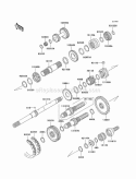 Transmission Diagram and Parts List for KAF620-E4  Kawasaki 