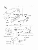 Labels Diagram and Parts List for KAF620-E8F 2008 Kawasaki 