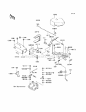 Control Diagram and Parts List for KAF620-E8F 2008 Kawasaki 