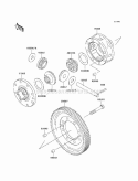 Differential Diagram and Parts List for KAF620-E8F 2008 Kawasaki 
