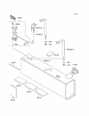 Fuel Tank Diagram and Parts List for KAF620-E7F 2007 Kawasaki 