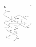Brake Piping Diagram and Parts List for KAF620-E7F 2007 Kawasaki 