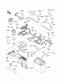 Chassis Electrical Equipment Diagram and Parts List for KAF620-F1  Kawasaki 
