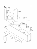 Fuel Tank Diagram and Parts List for KAF620-F1  Kawasaki 