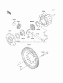 Differential Diagram and Parts List for KAF620-F3  Kawasaki 