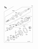 Drive Shaft-Rear Diagram and Parts List for KAF620-F3  Kawasaki 