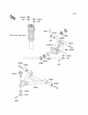 Front Suspension Diagram and Parts List for KAF620-F3  Kawasaki 