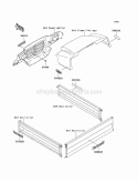 Decals Diagram and Parts List for KAF620-G1  Kawasaki 