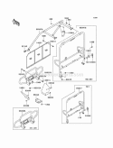 Guards/Cab Frame Diagram and Parts List for KAF620-G3  Kawasaki 