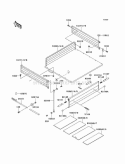 Carriers Diagram and Parts List for KAF620-G3  Kawasaki 