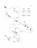 Ignition Switch Diagram and Parts List for KAF620-G4  Kawasaki 