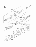 Drive Shaft-Rear Diagram and Parts List for KAF620-G5  Kawasaki 